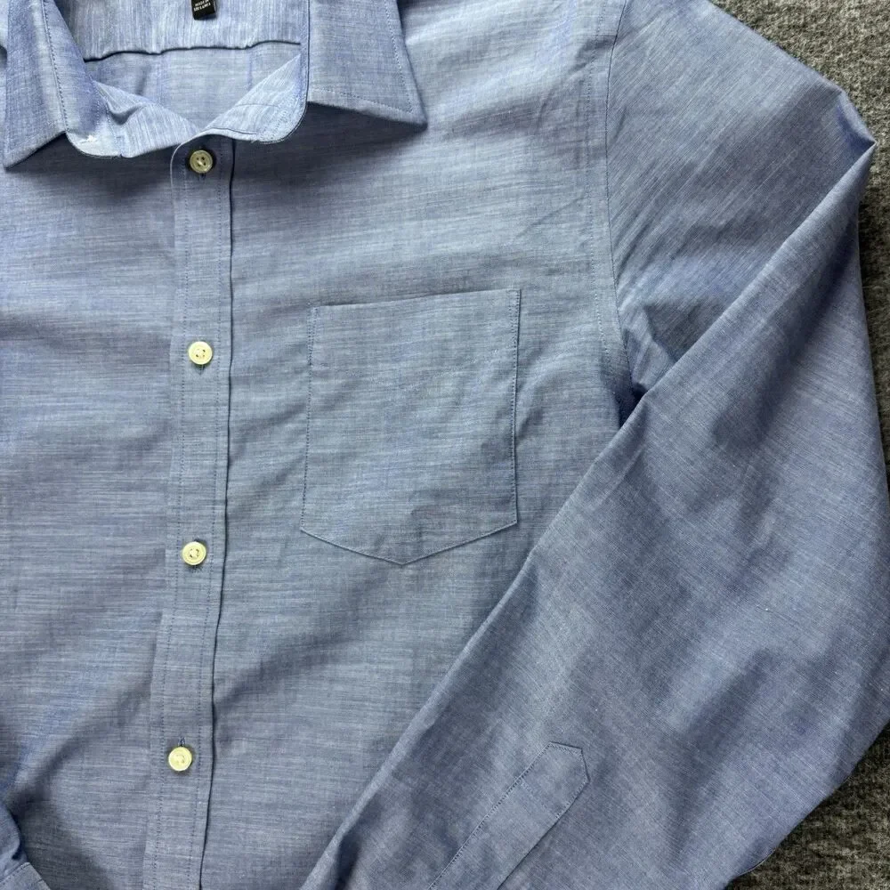 Banana Republic Non Iron Tailored Slim Fit Dress Shirt Blue L 16-16.5 34/35